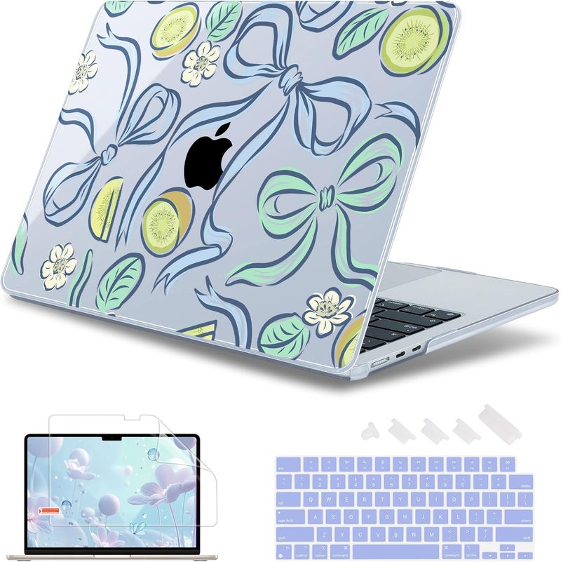 May Chen غطاء لجهاز MacBook Air 13.6 بوصة 2025 2024 2023 2022 إصدار: A3240 A3113 M3 A2681 M2، غطاء صلب بلاستيكي لجهاز MacBook Air 13.6" مع شاشة Retina يتناسب مع Touch ID، شرائط فواكه - Image 1